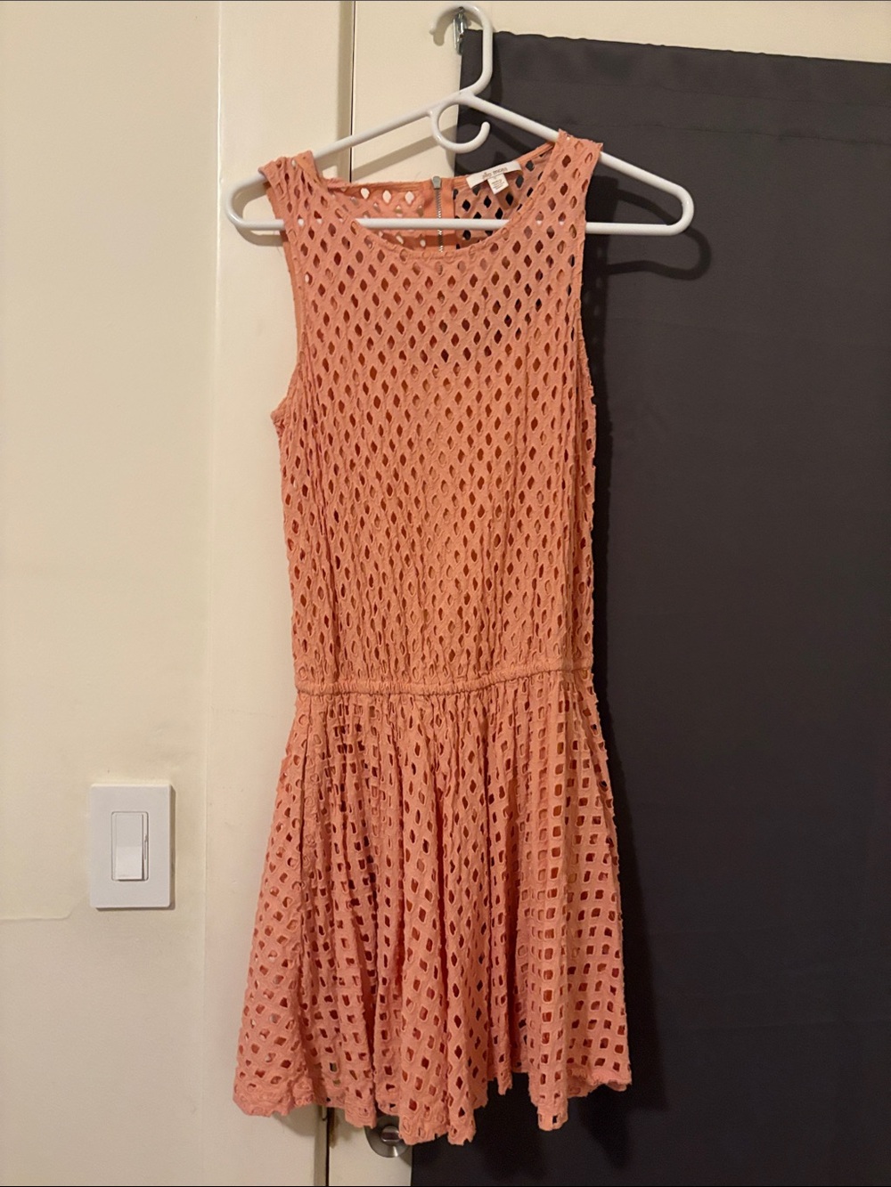 Ella Moss Peach Eyelet Shift Dress